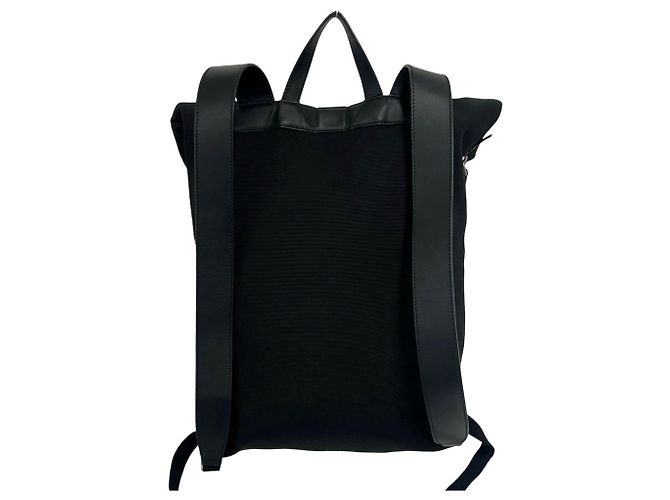 Zaino Gucci Sherry Line in canvas e pelle Nero Rosso Verde - vista 3