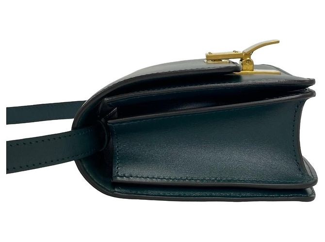 Céline Celine Classic Box Small Mini Borsa a Tracolla in Pelle Verde - vista 5