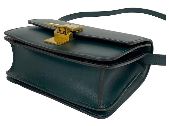 Céline Celine Classic Box Small Mini Borsa a Tracolla in Pelle Verde - vista 8
