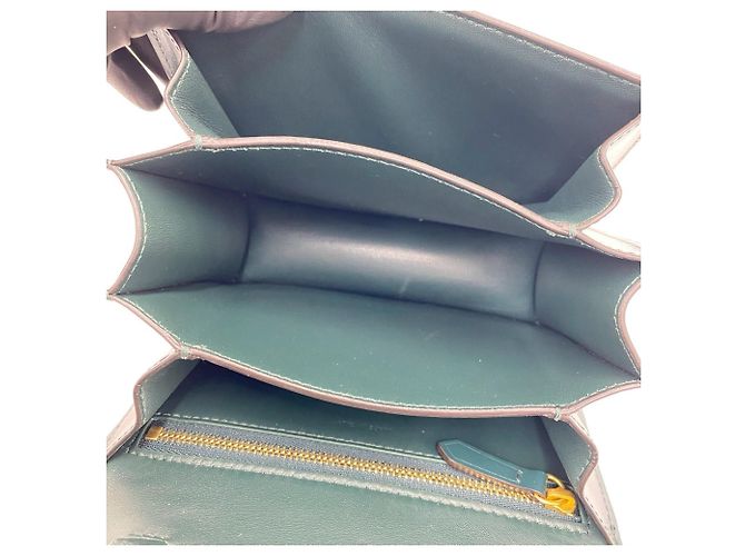 Céline Celine Classic Box Small Mini Borsa a Tracolla in Pelle Verde - vista 9