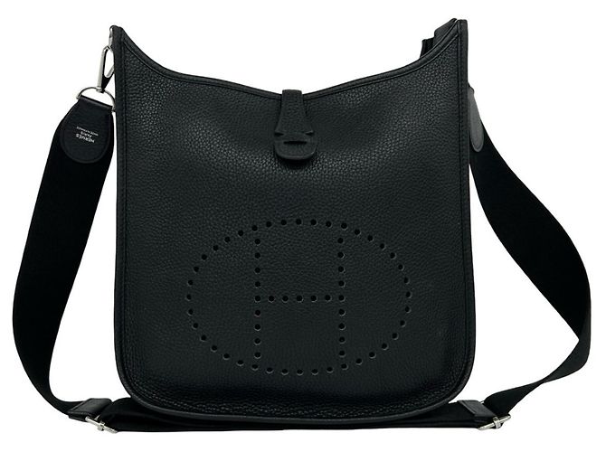 Hermès HERMES Evelyne 3PM Taurillon Clemence Borsa a Tracolla Tote Nero - vista 3