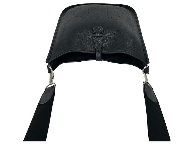 Hermès HERMES Evelyne 3PM Taurillon Clemence Borsa a Tracolla Tote Nero - vista 4