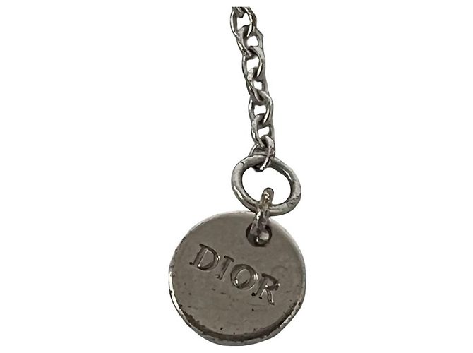 Collana Christian Dior Vintage CD Logo Argento - vista 3