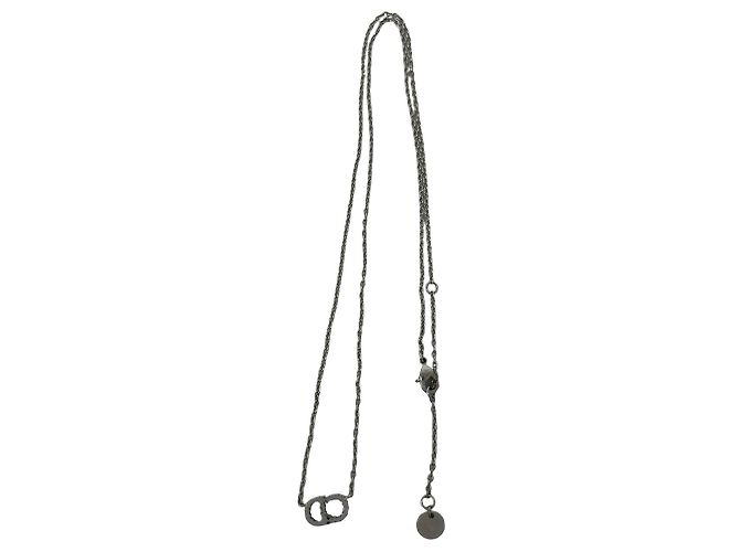 Collana Christian Dior Vintage CD Logo Argento - vista 6
