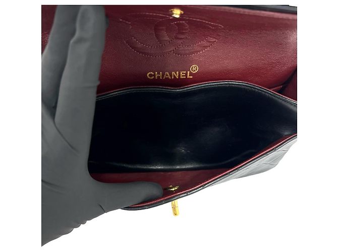 Borsa a tracolla Chanel Matelassé Coco Mark Double Flap Nero - vista 10