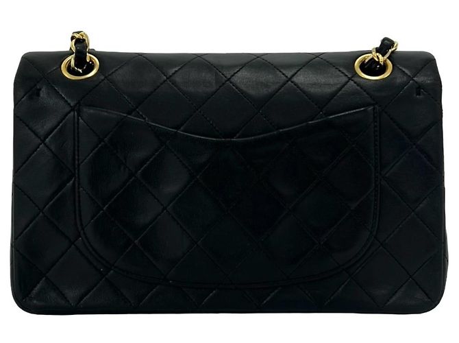 Borsa a tracolla Chanel Matelassé Coco Mark Double Flap Nero - vista 3