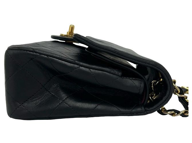 Borsa a tracolla Chanel Matelassé Coco Mark Double Flap Nero - vista 6