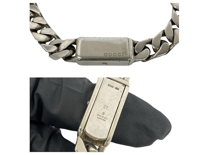 Bracciale a catena Cuban Link Vintage GUCCI Argento - vista 3