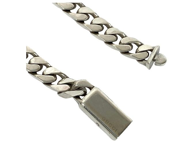 Bracciale a catena Cuban Link Vintage GUCCI Argento - vista 4