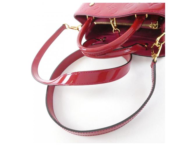 Borsa Louis Vuitton Vernis Montaigne BB Rosa - vista 4