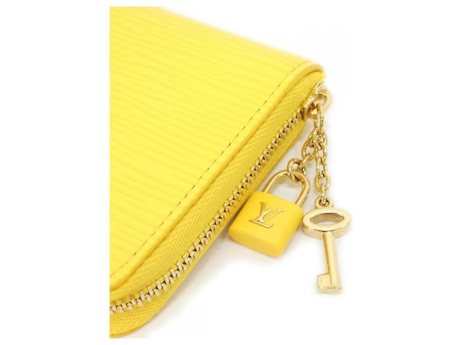 Louis Vuitton Epi Zippy Münzbeutel Gelb - Ansicht 4