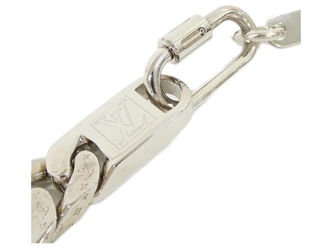Louis Vuitton Collier Mix Chain Links Patches Necklace Argento - vista 6