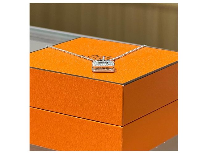 Collar Hermès Amulettes Constance Diamantes en Oro Blanco - vista 5