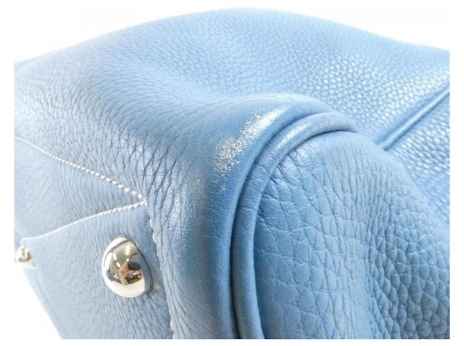 Hermès Hermes Victoria II Fourre-Tout Boston Bag Blu - vista 2