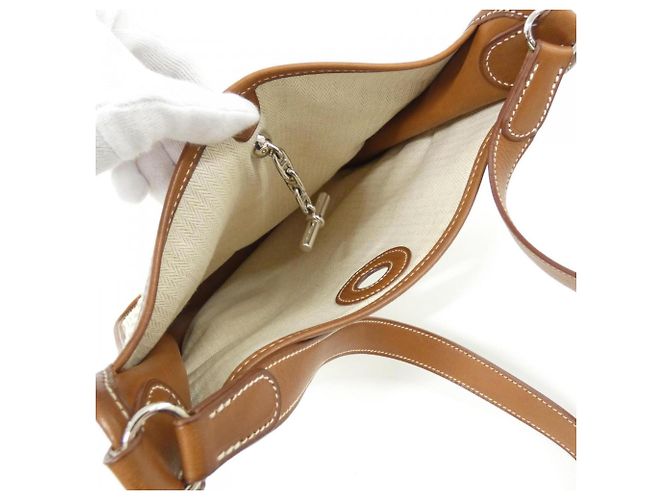 Hermès Borsa a tracolla Hermes Vespa PM Marrone Rosso - vista 8