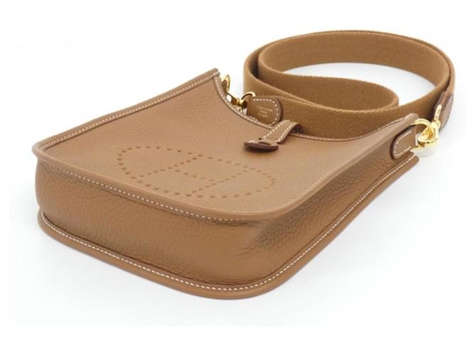 Hermès Borsa a tracolla Hermes Evelyne Amazon Marrone - vista 3