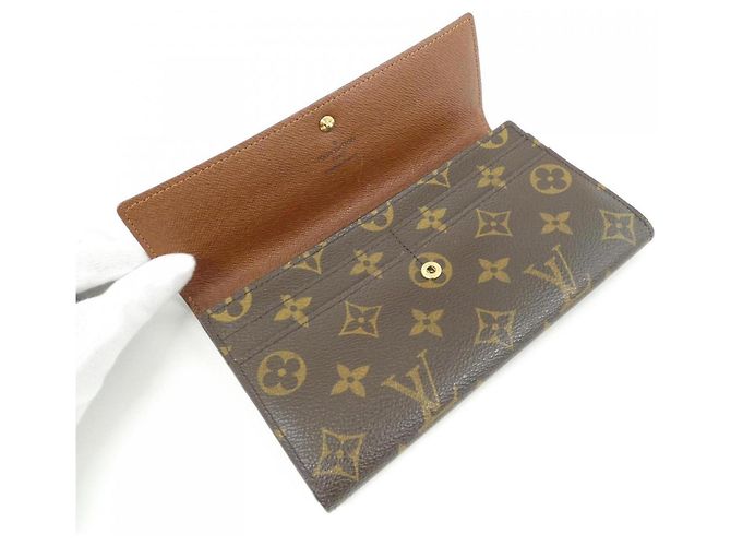 Louis Vuitton Monogram Portefeuille Sarah M61734 Wallet Marrone - vista 6