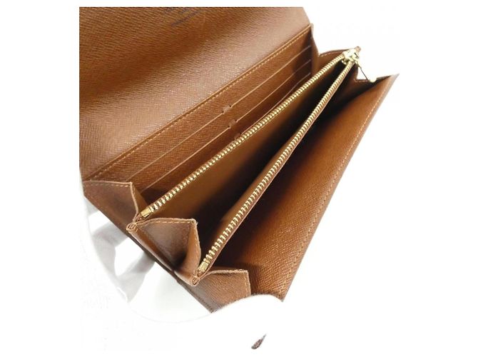 Louis Vuitton Monogram Portefeuille Sarah M61734 Wallet Marrone - vista 8