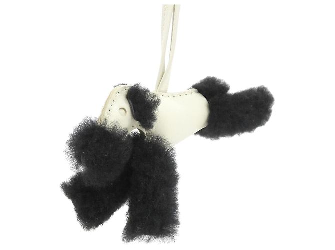 Hermès Hermes Buddy Accessory Bag Charm Schwarz Weiß - Ansicht 3