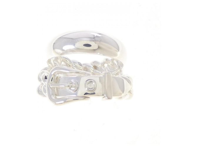 Hermès Boucles Sellier Inflexible Ring Silber - Ansicht 2