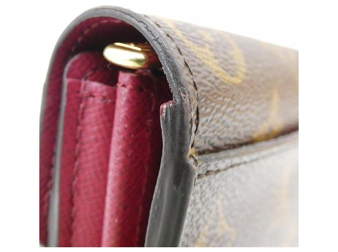 Louis Vuitton Monogram Portefeuille Sarah Wallet Marrone Fuschia - vista 5