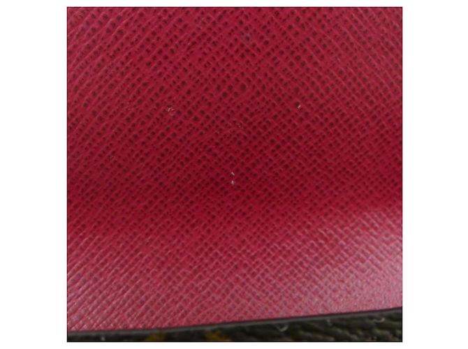 Louis Vuitton Monogram Portefeuille Sarah Wallet Marrone Fuschia - vista 9