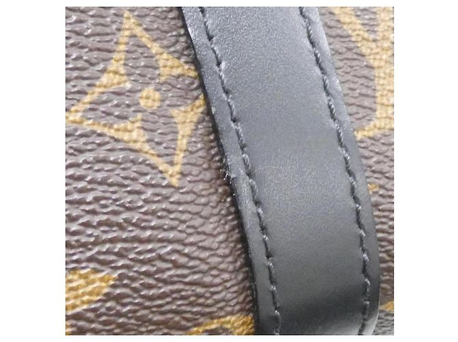 Louis Vuitton Monogram Macassar Porte Documents Voyage PM Handbag Marrone - vista 3