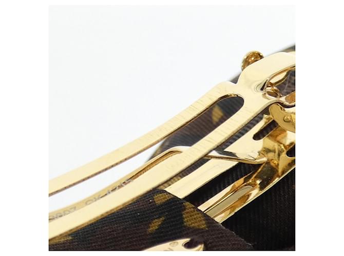Fermi capelli Louis Vuitton Monogram Leopard Marrone - vista 4