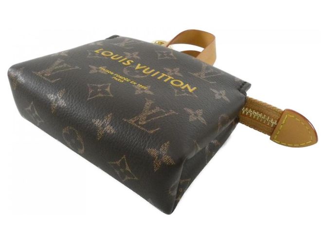 Portachiavi in pelle Monogram Louis Vuitton Marrone - vista 3