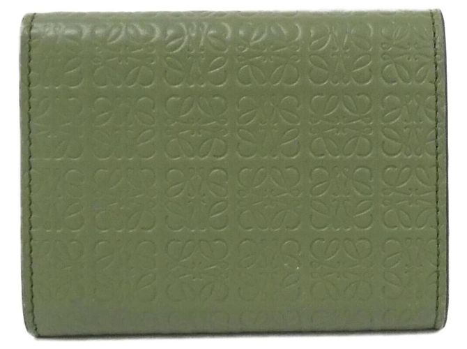 Portafoglio tri-fold Loewe in vitello verde - vista 2