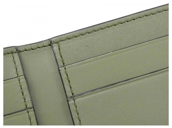 Portafoglio tri-fold Loewe in vitello verde - vista 7