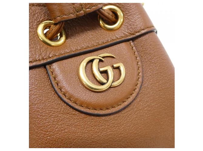 Borsa a mano Gucci DIANA in pelle marrone - vista 4