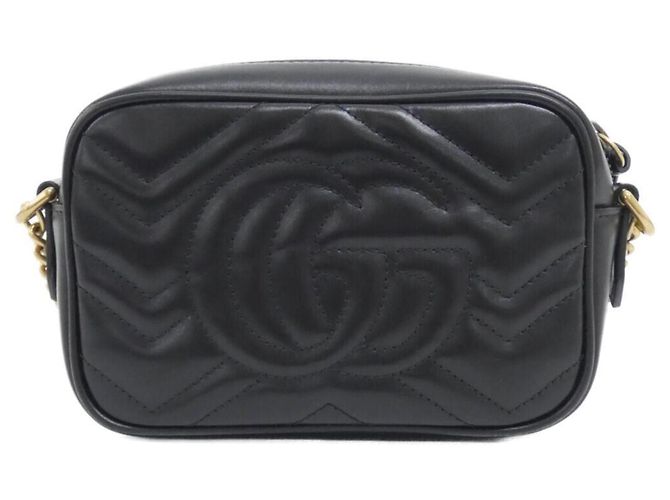Borsa a tracolla Gucci GG Marmont Nero - vista 2