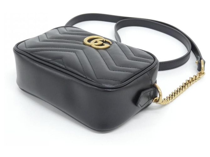 Borsa a tracolla Gucci GG Marmont Nero - vista 3