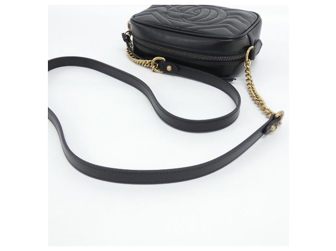 Borsa a tracolla Gucci GG Marmont Nero - vista 6