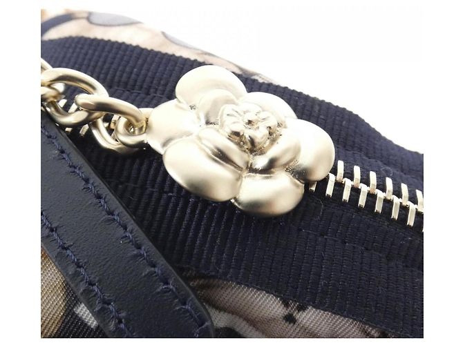 Bolso Pouch Chanel 82451 Dorado Azul marino - vista 5