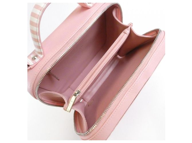 Borsa Chanel 93343 Rosa e Bianca in Pelle di Vitello Bianco - vista 10