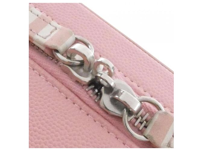 Borsa Chanel 93343 Rosa e Bianca in Pelle di Vitello Bianco - vista 6