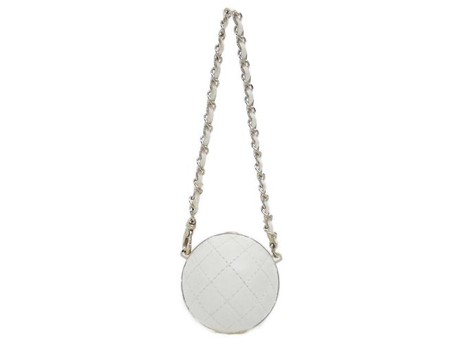 Charm per borsa Chanel AP4945 in pelle d'agnello Bianco - vista 2