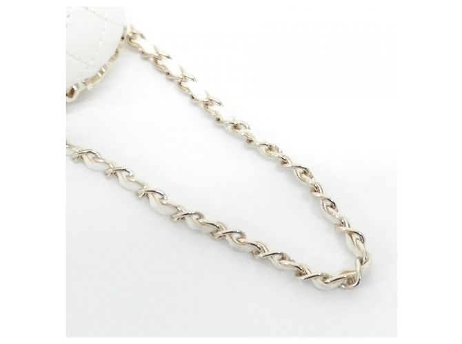 Charm per borsa Chanel AP4945 in pelle d'agnello Bianco - vista 7