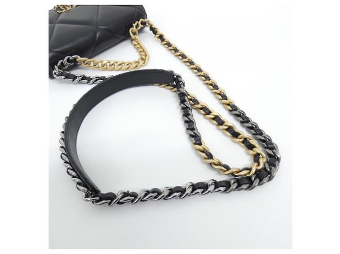 Portafoglio a catena Chanel 19 Line AP3267 Nero - vista 6