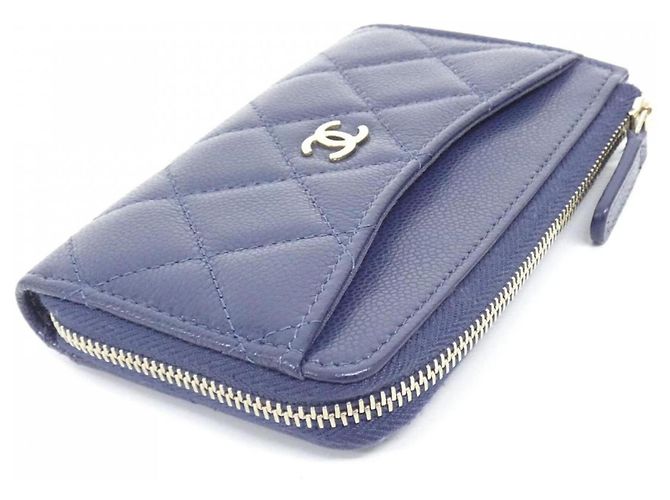 Tarjetero Chanel Timeless Classic Navy Azul marino - vista 3