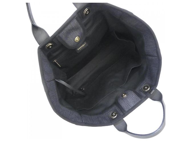 Borsa Chanel Deauville Line 93786 Nero - vista 8