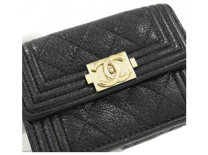 Cartera Chanel Boy Line Trifold Negro - vista 4