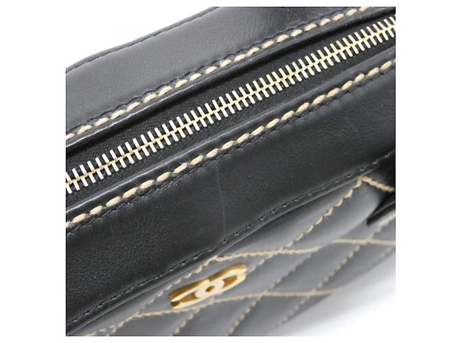 Borsa Chanel Wild Stitch Line 20666 Nero Beige - vista 5
