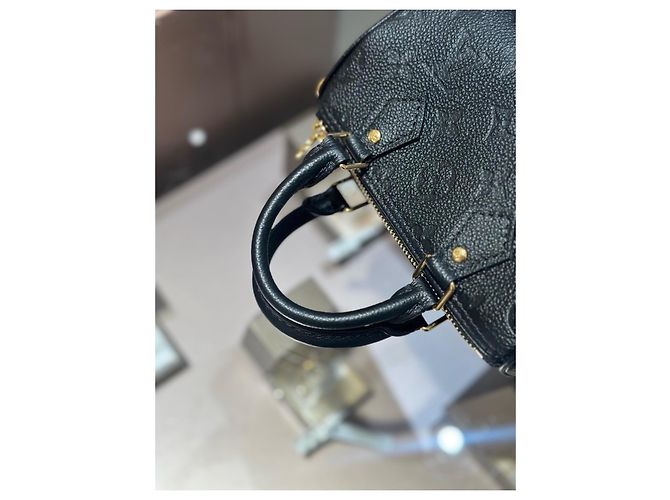 Louis Vuitton Speedy Nano in pelle Monogram Empreintes Nero - vista 5