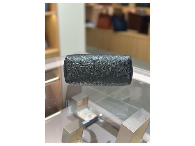 Louis Vuitton Speedy Nano in pelle Monogram Empreintes Nero - vista 6