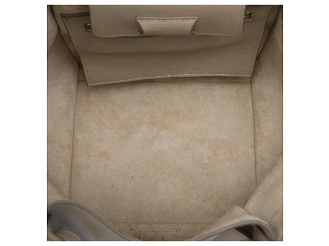 Céline Celine Big Bag Small en piel de becerro granulada flexible marrón Castaño Beige - vista 4