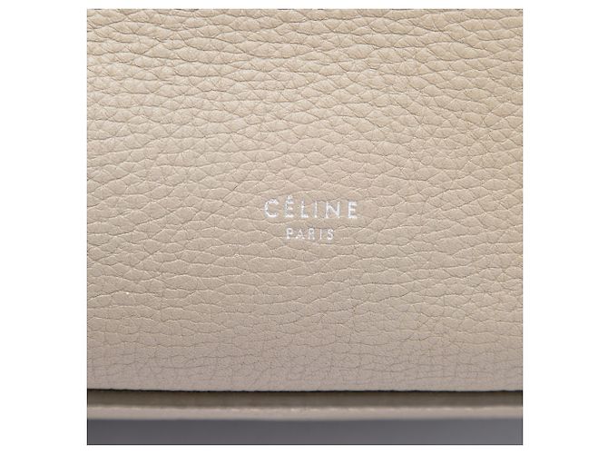 Céline Celine Big Bag Small en piel de becerro granulada flexible marrón Castaño Beige - vista 5