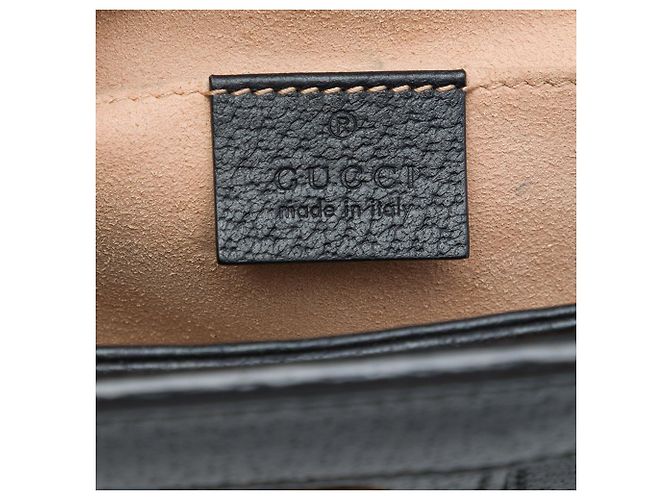 Gucci Borsa a Tracolla Ophidia con Catena in Pelle di Vitello Nera Small Nero - vista 5
